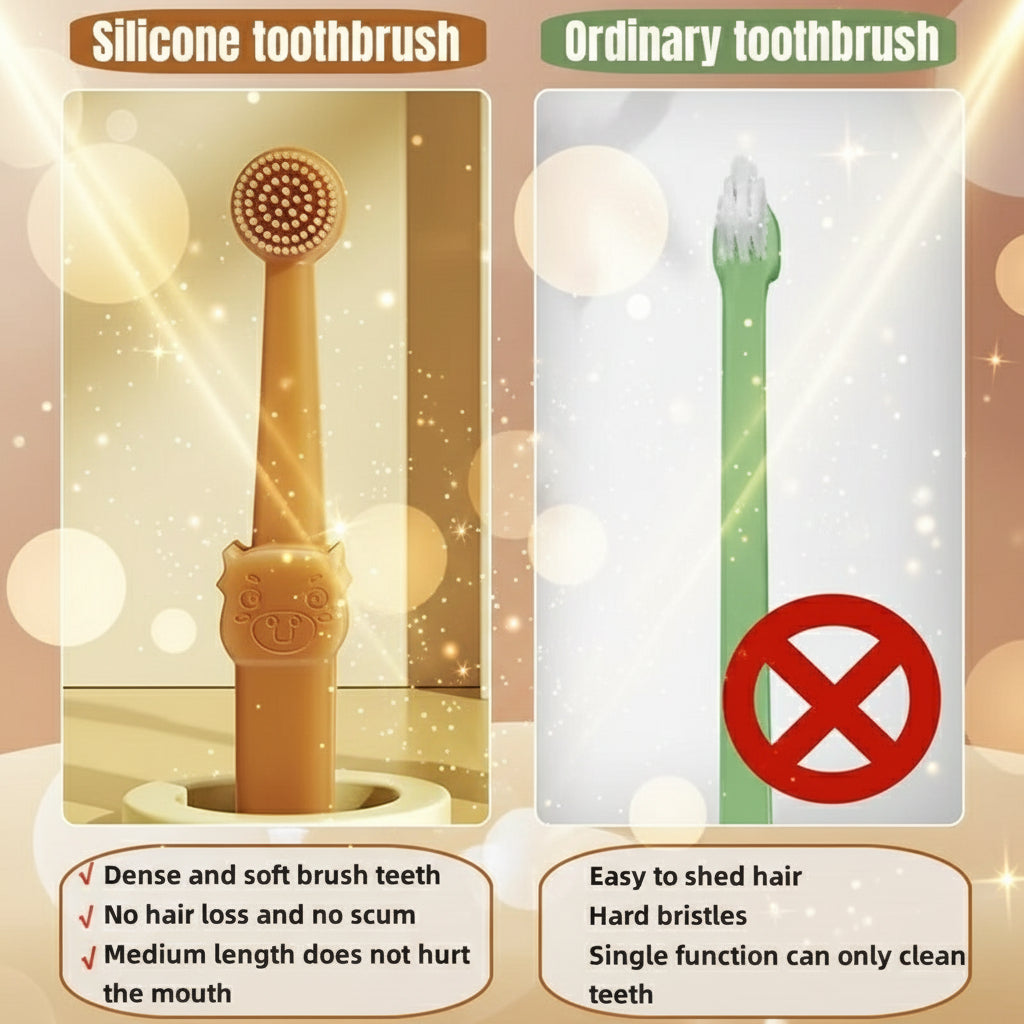 Soft Silicone Toothbrush & Tongue Sper for Dogs and Cats