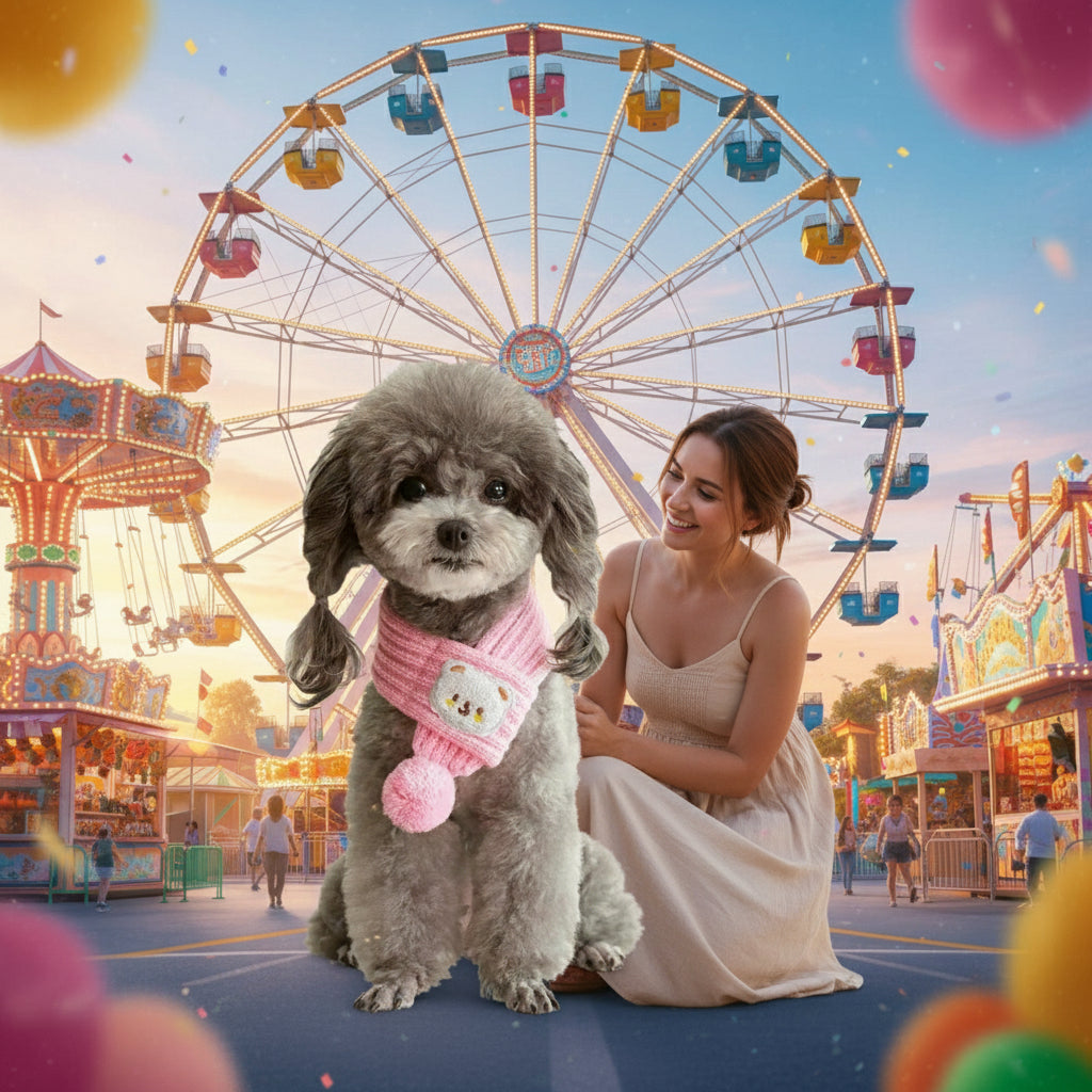 SnugTail Knit Scarf – Festive Warmth & Style for Cats and Dogs