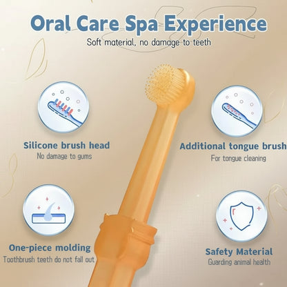 Soft Silicone Toothbrush & Tongue Sper for Dogs and Cats