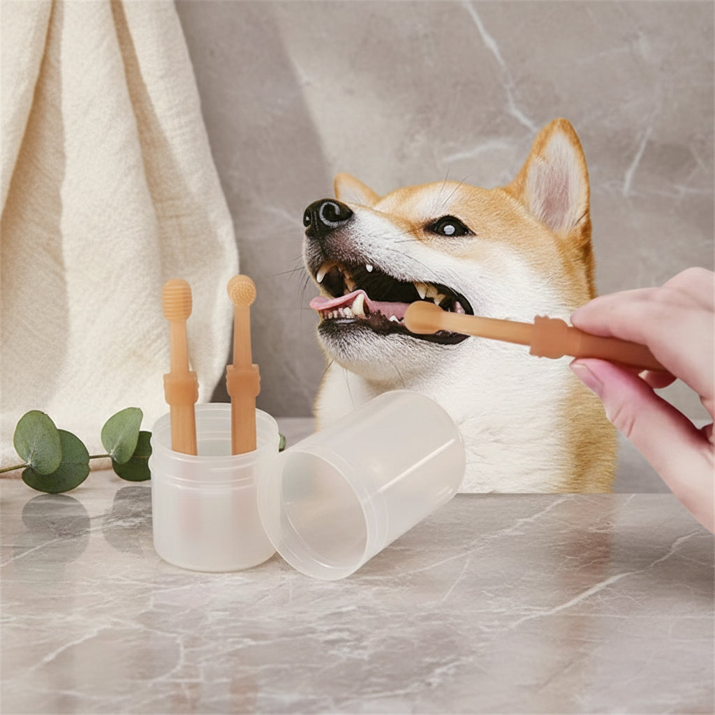 Soft Silicone Toothbrush & Tongue Sper for Dogs and Cats