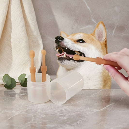 Soft Silicone Toothbrush & Tongue Sper for Dogs and Cats