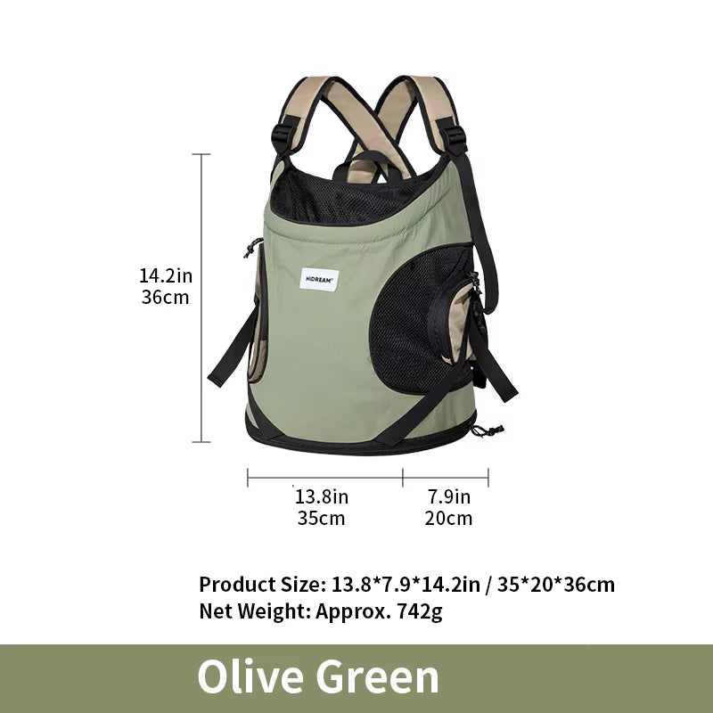 FrontPack™ Elite Dog & Cat Carrier – Ergonomic Hands-Free Travel for Bonding & Adventure