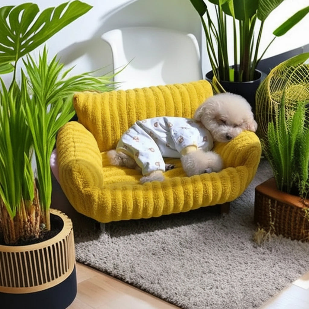 Cozy Winter Sofa Kennel for Dogs and Cats - The Ultimate Pet Nest for Comfort and Style