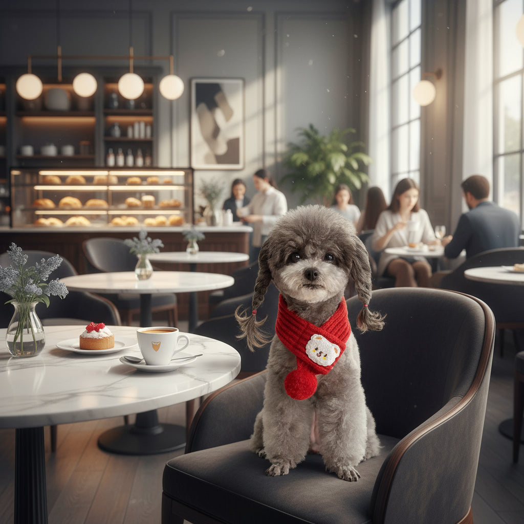 SnugTail Knit Scarf – Festive Warmth & Style for Cats and Dogs