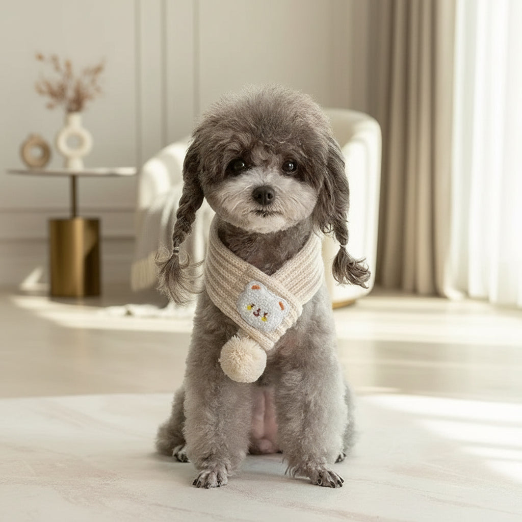 SnugTail Knit Scarf – Festive Warmth & Style for Cats and Dogs